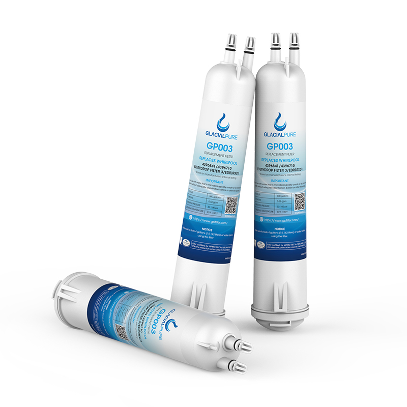 Compatible 4396710 Refrigerator Water Filter by GlacialPure 3Pk