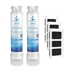 GlacialPure 2Pack  EPTWFU01 Refrigerator Water Filter Combo With PAULTRA2 Air Filter