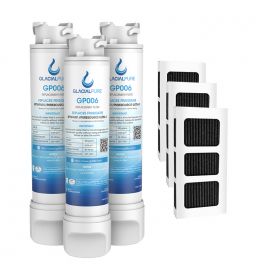 GlacialPure 3Pack  EPTWFU01 Refrigerator Water Filter Combo With PAULTRA2 Air Filter