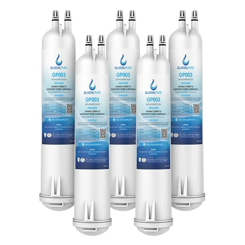 GLacialPure 5Pcs Refrigerator Water Filter Edr3rxd1 Replacement,Filter ...