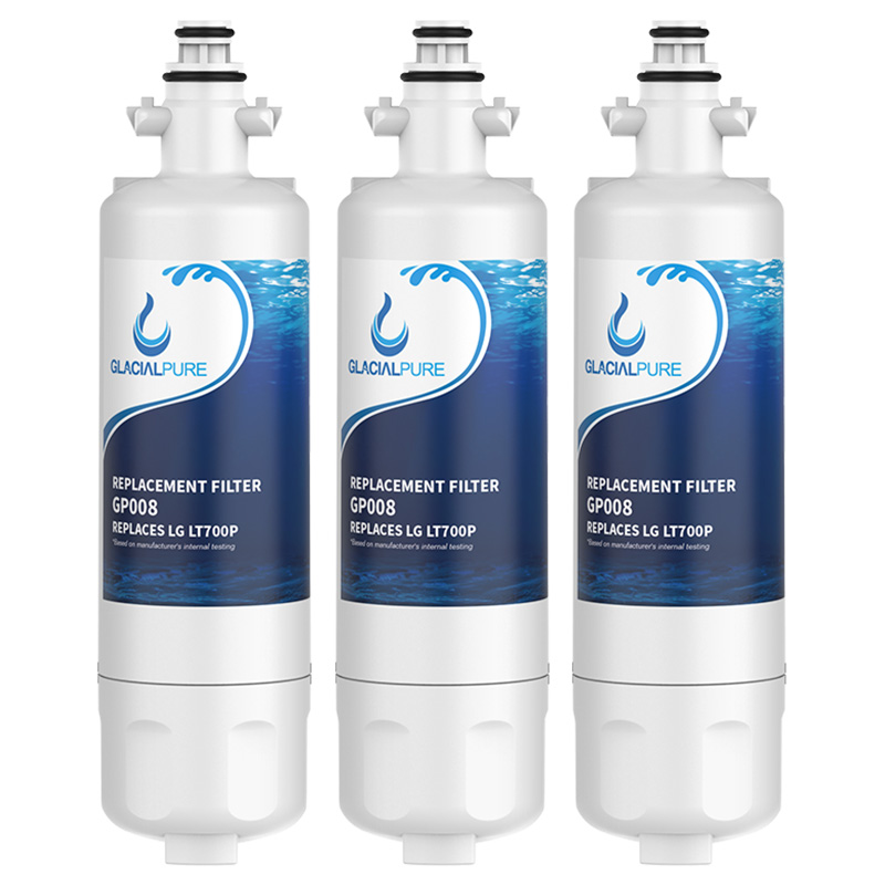 GlacialPure Replacement For LG LT700P Refrigerator Water Filter 3 Pack